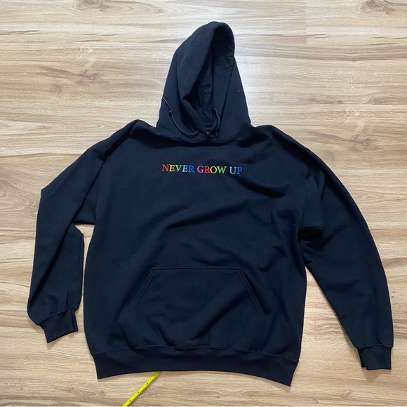 Benitez by Baylen Levine never grow up hoodie black large L - Picture 1 of 4